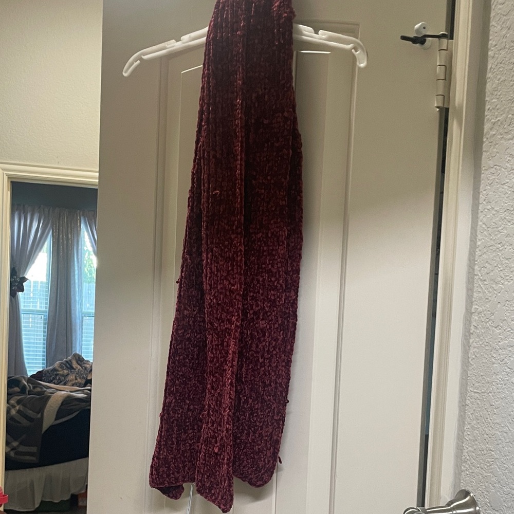 GAP Textured Deep Red Scarf